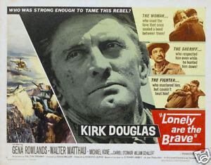 Lonely are the brave Kirk Douglas Vintage movie poster print | eBay