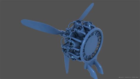 Radial Engine Pw R1830 1 6 Scale 3d Model By Carlo Cestra