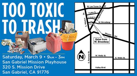 Free Household Hazardous Waste Roundup In City Of San Gabriel This