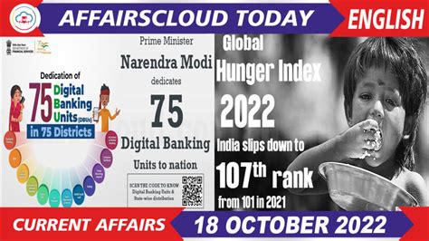 Current Affairs 18 October 2022