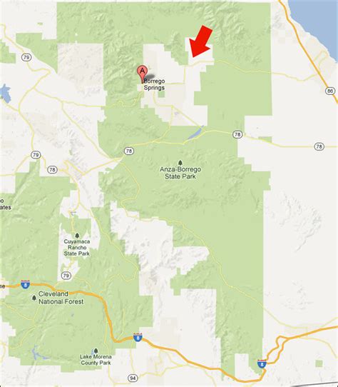 Anza Borrego Desert State Park Map Maping Resources