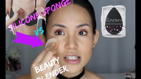 Applying Makeup With A Bra Insert Silicone Sponge Vs Beauty Blender