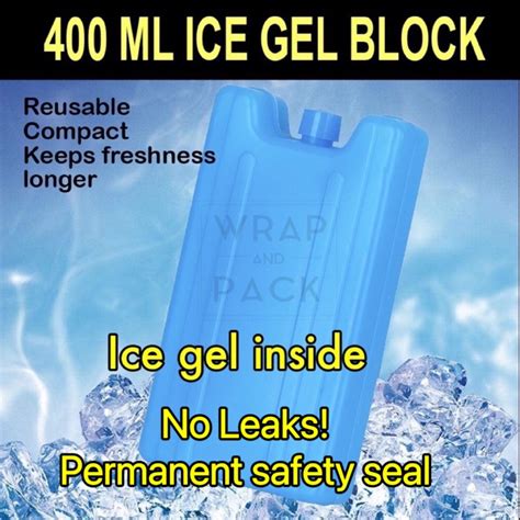 400ml Ice Block ice pack ice gel Blue gel ice bricks reusable for air ...