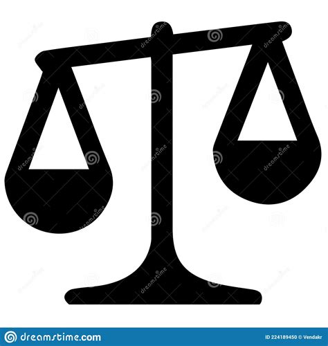 Law Symbol Vector Icon Weight Icon Stock Vector Illustration Of