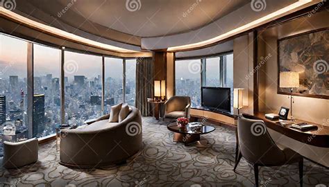 Luxury hotel room in tokyo stock illustration. Illustration of estate ...