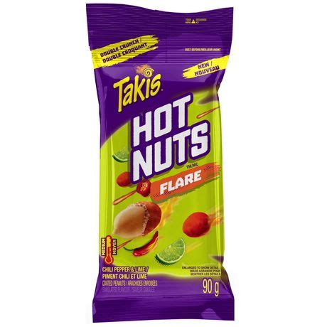 Takis Hot Nuts Flare Chili Pepper Lime Coated Peanuts Takis Hot Nuts Flare Walmart Ca