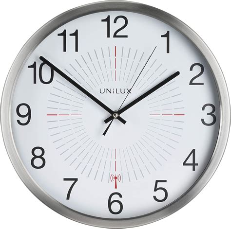 Unilux Outdoor Horloge Murale Systeme Quartz Radio Pilotee Silencieuse