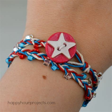 Braided Hemp Button Bracelet Happy Hour Projects