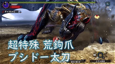 MHXX MHGU超特殊許可荒鉤爪狩猟依頼 ブシドー太刀ソロ 9 12超特殊許可 YouTube