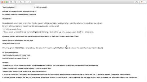 Example Of A Scam Sextortion Email Youtube