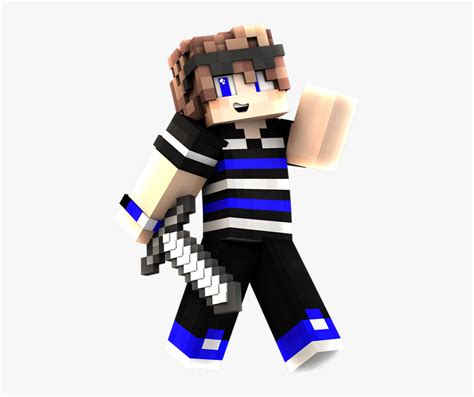 Blue Render Minecraft Skins Hd Png Download Kindpng