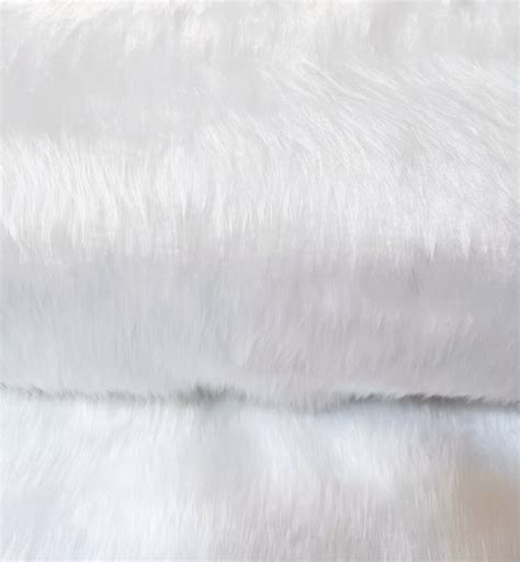 White Faux Fur Fabric White Faux Fur Material Short Pile Faux Fur Craft Fabric Christmas Fur ...