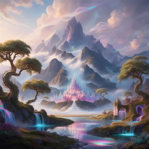 Stunning Ai Generated Fantasy Landscape Premium Ai Generated Image