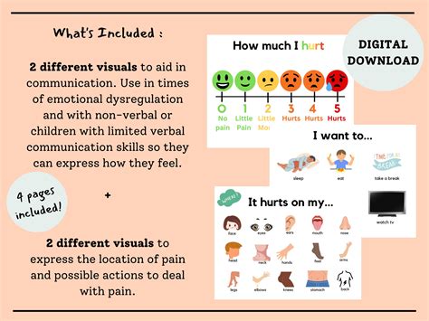 Pain Scale for Kids, Pain Thermometer // Special Needs, Nonverbal Communication, Autism ...