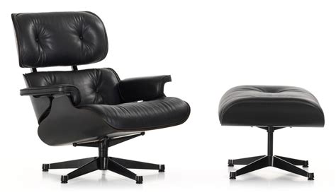 Vitra Lounge Chair Ottoman Black Version Von Charles Ray Eames