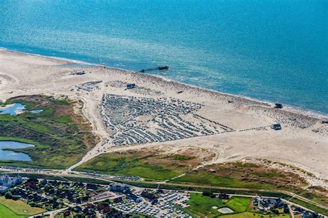 Luftaufnahme Sankt Peter Ording K Sten Landschaft Am Sandstrand Der