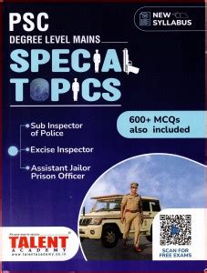 Talent Kerala PSC Special Topics Degree Level Mains 2022 Edition