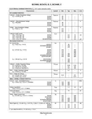 BC548 Datasheet, Equivalent, Cross Reference Search. Transistor Catalog