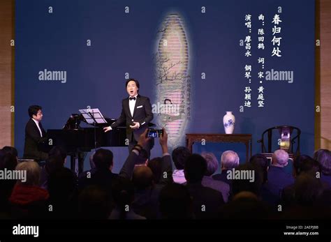 Beijing China 10th Dec 2019 Liao Changyong A Famous Baritone