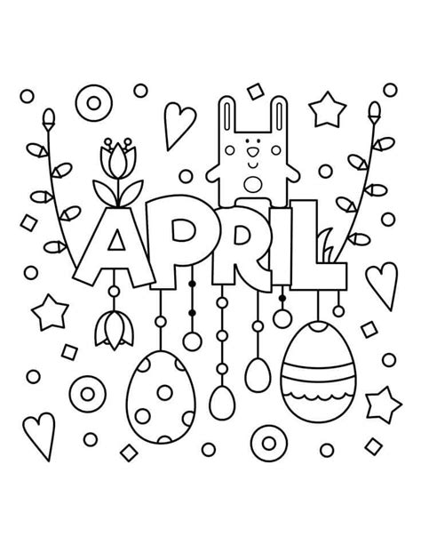 Calendario Abril Para Colorear Imprimir E Dibujar Dibujos Colorear