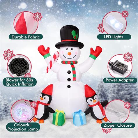 Buy Roylvan Christmas Inflatables Snowman Penguins Outdoor Decoration