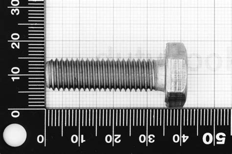 M10x35 Hexagon Cap Screw Fully Threaded DIN 933 Stainless Steel AISI