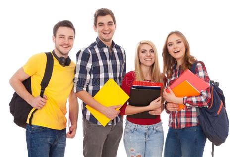 Groupe Des Jeunes Heureux Avec Un Tableau Noir Image Stock Image Du