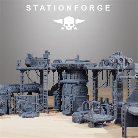 Desire FX 3d models | Station Forge – Scavenger Factory Terrain Kit