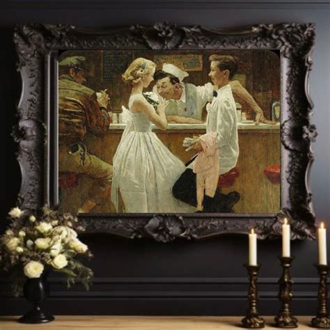 Norman Rockwell Vintage Paintingafter The Prom Prom Dress1950s Prom