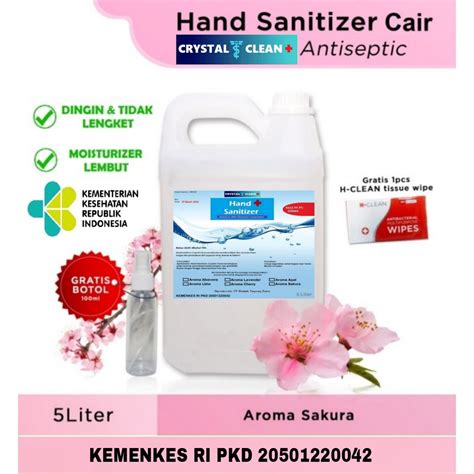 Jual HAND SANITIZER CAIR 5 LITER ANTISEPTIC 70 Crystal Clean BANYAK