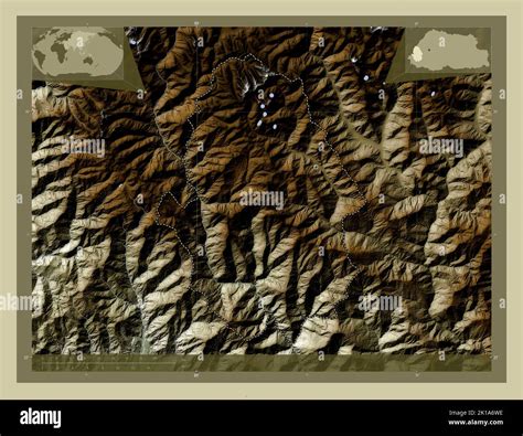 Haa District Of Bhutan Elevation Map Colored In Wiki Style With Lakes