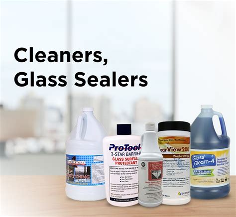 Glass Cleaners Sealers And Stain Removers J Racenstein Co