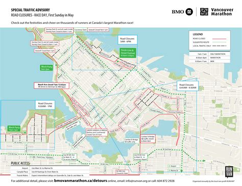 Road Closures | BMO Vancouver Marathon