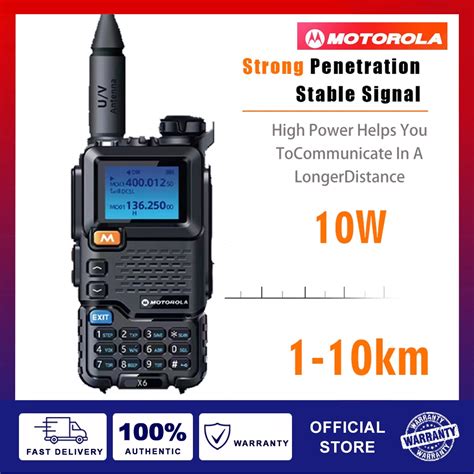 Jual HT Motorola X6 Walkie Talkie Kisaran Panjang 10KM IP54 Tahan Air