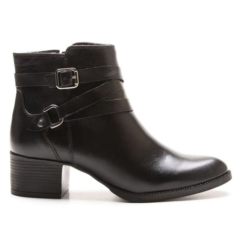 Bota Coturno Feminina Kader Woman Couro Confort Preto Loja Calprado