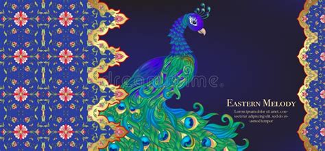 Peacock Motif Stock Vector Illustration Of Peacocks 17634465