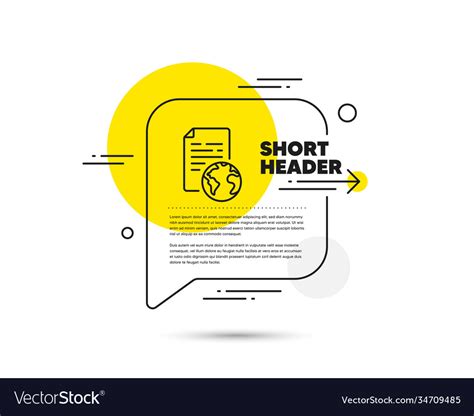 Internet Document Line Icon Doc File Page Sign Vector Image