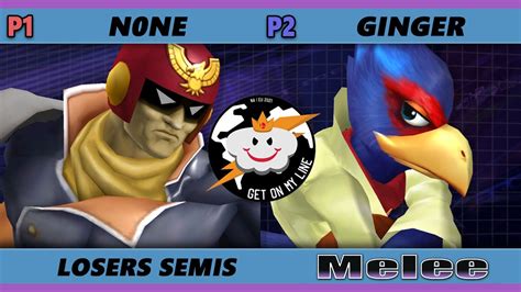 GOML Online 2021 Losers Semis N0ne Falcon Vs Ginger Falco SSBM