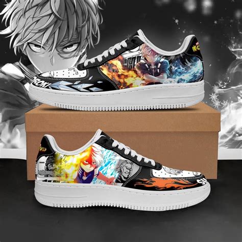 Boku No Hero Academia Shoto Todoroki Shoes Anime Custom Air Force