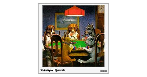 Dogs Playing Poker Wall Sticker | Zazzle