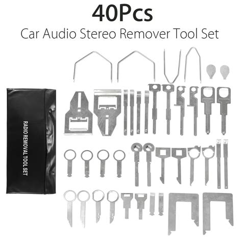 40Pcs Car Stereo Installation Metal Pickup Interior Panel Open Pry ...