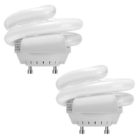 Mini Spiral Compact Fluorescent Light Bulbs 13w Twist Lock 2 Pin Gu13