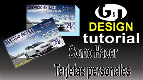 Como Hacer Tarjetas Personales Para Taxistas En Corel YouTube