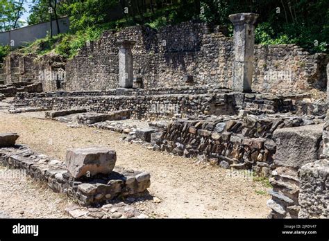 The Roman Ruins Of The Theatre Gallo Romain De Lyon France Stock Photo