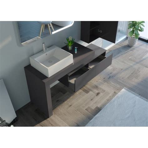 Meuble De Salle De Bain Melizzano Gris Distribain