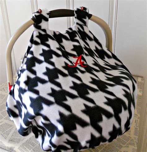 Fleece Baby Car Seat Carrier Canopy Cover Houndstooth Etsy