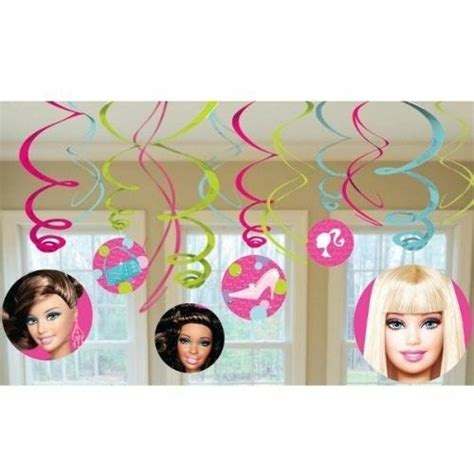 Barbie Swirl Decorations 12ct