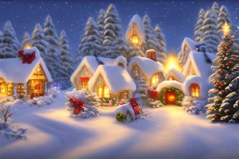 Christmas Background, Christmas Landscape Background, Christmas ...