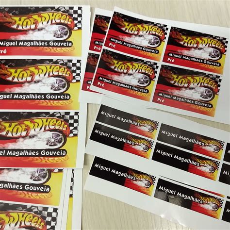 Etiqueta Escolar Hot Wheels Logo KIT B Elo