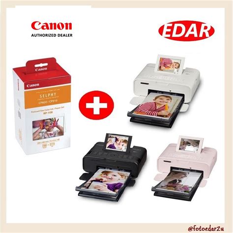 Canon Selphy Cp1300 Cp1500 Rp 108 High Capacity Color Ink Paper Set Shopee Malaysia